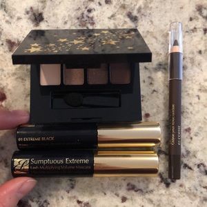 Estée Lauder eye shadow, liner and mascara